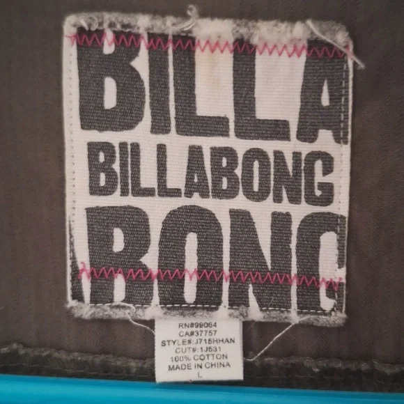 Billabong Olive Green Military Utility Jacket Full Zip Cargo Pockets Medium - Picture 10 of 13